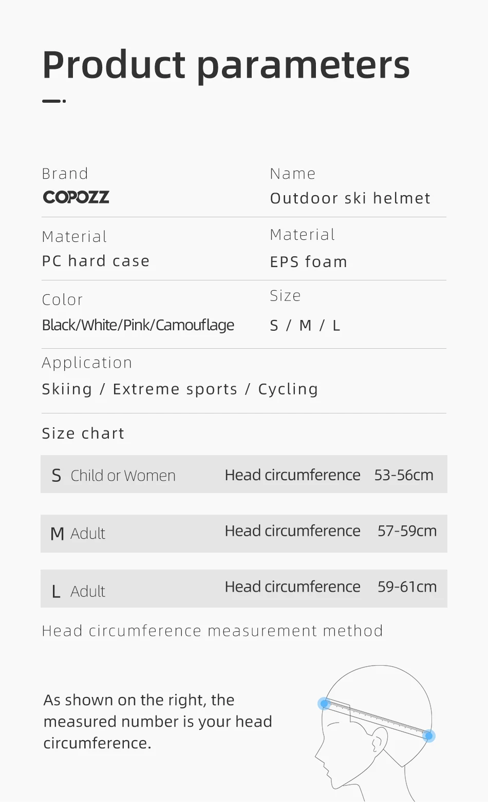 Image du casque de ski COPOZZ