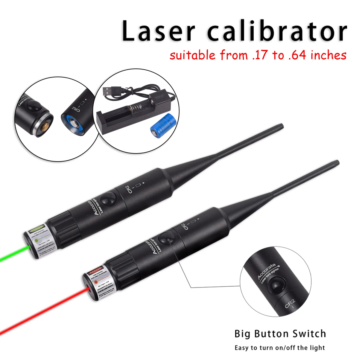 Kit de visée d'alésage laser pour la chasse