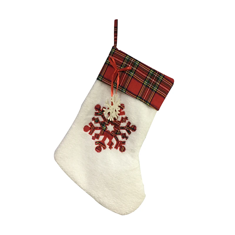 Bas de Noël en coton motif pattes d'animaux
