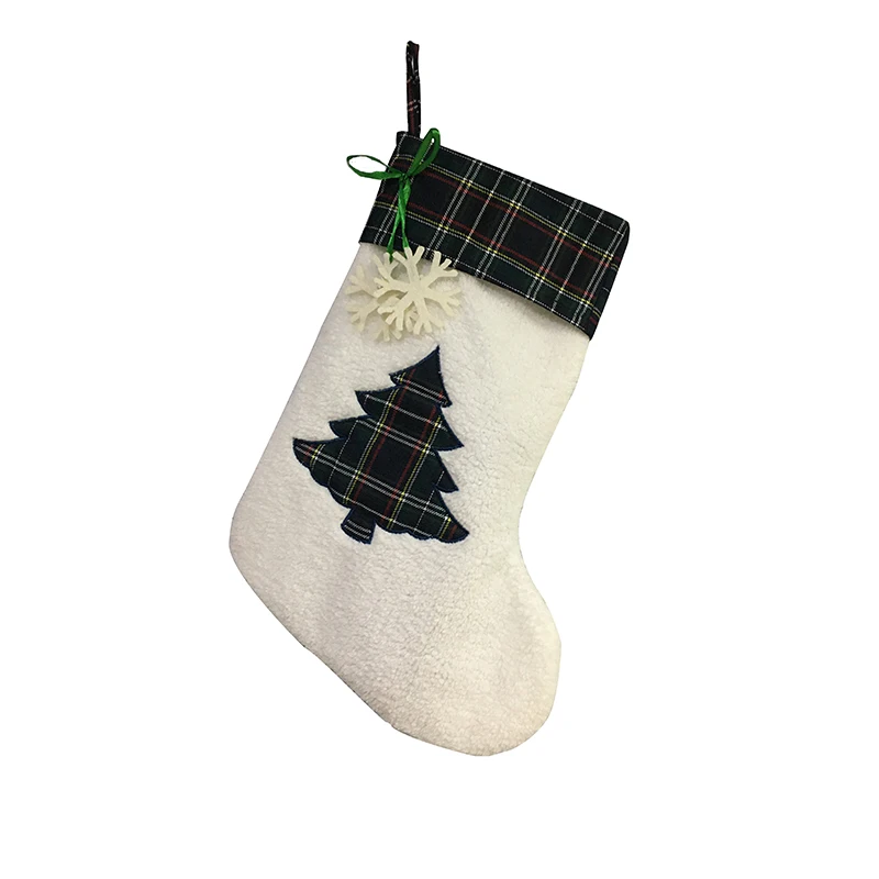 Bas de Noël en coton motif pattes d'animaux