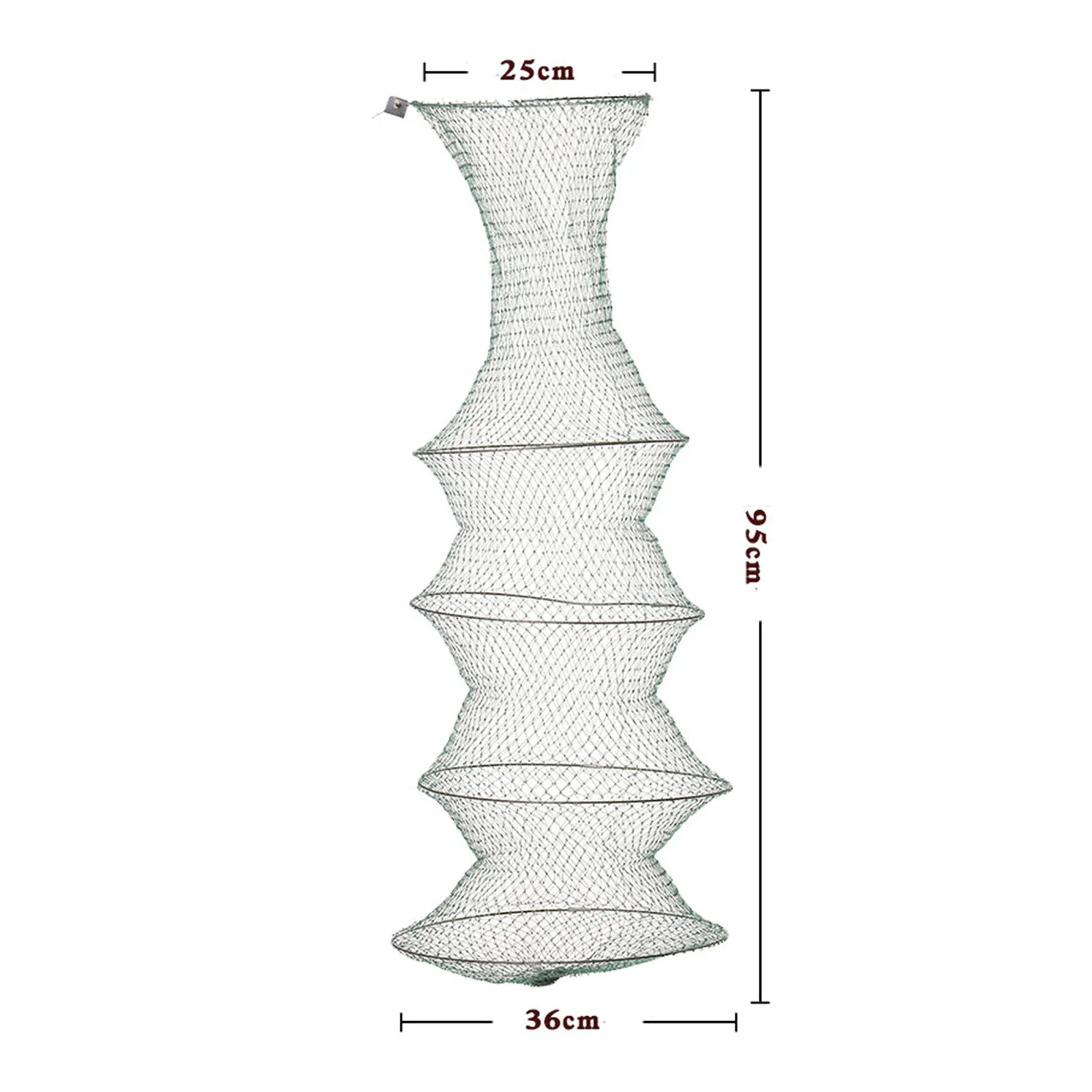 Panier à Poisson Pliable Avec Filet Nylon - Bord Acier Souple, Poignées, Idéal Pêche Et Stockage Crabes