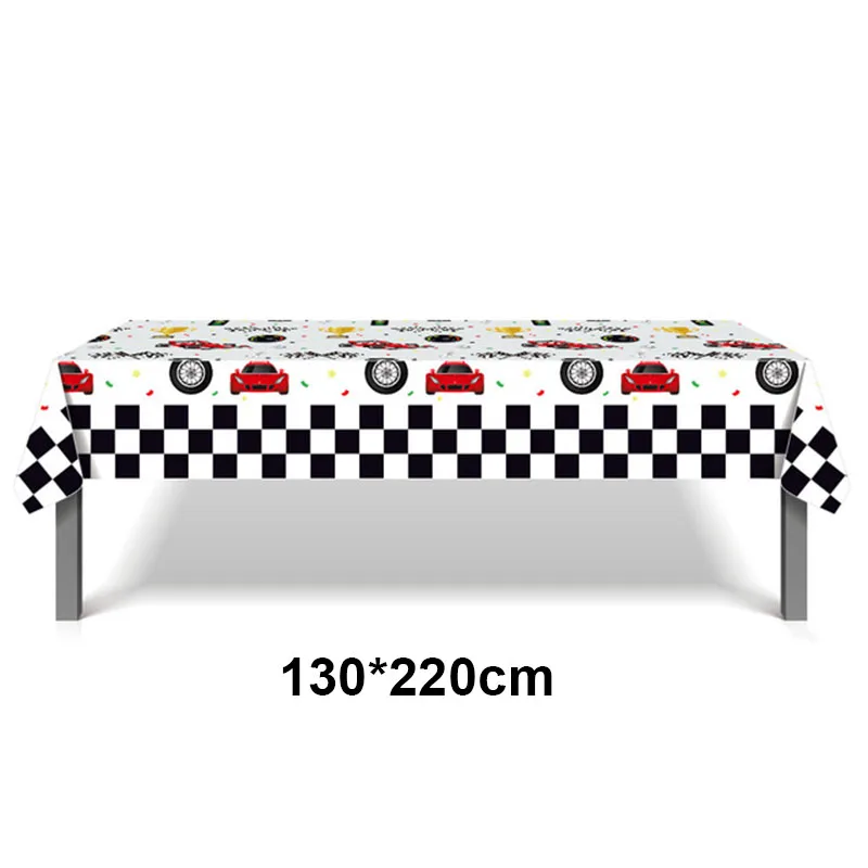 Vaisselle jetable de fête à thème de course - Image 1