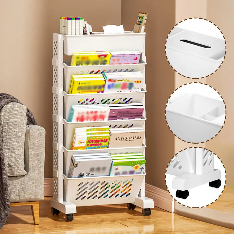 Boîte à Livres Avec Roulettes - Rangement Mobile Pratique Pour Enfants Et étudiants