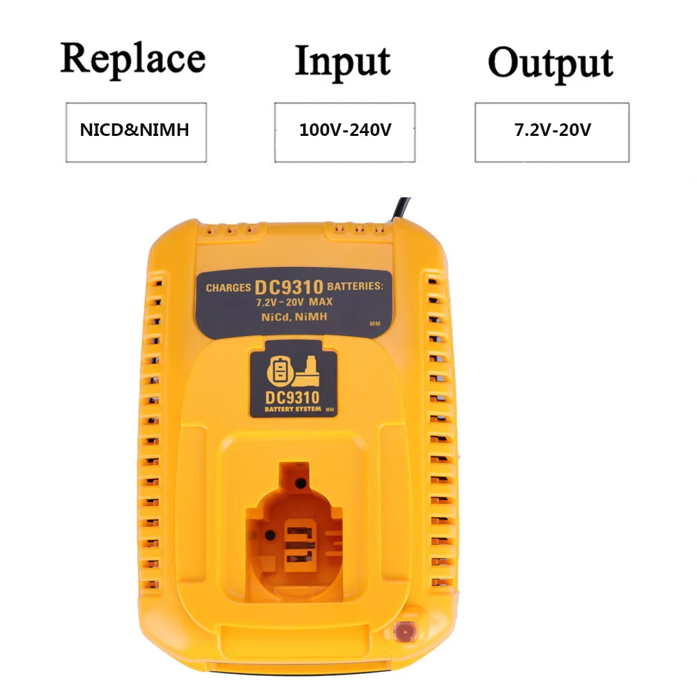 Image du chargeur de remplacement pour batterie Dewalt